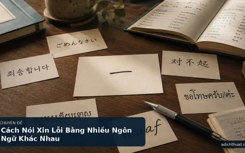 Cách Nói Xin Lỗi Bằng Nhiều Ngôn Ngữ Khác Nhau