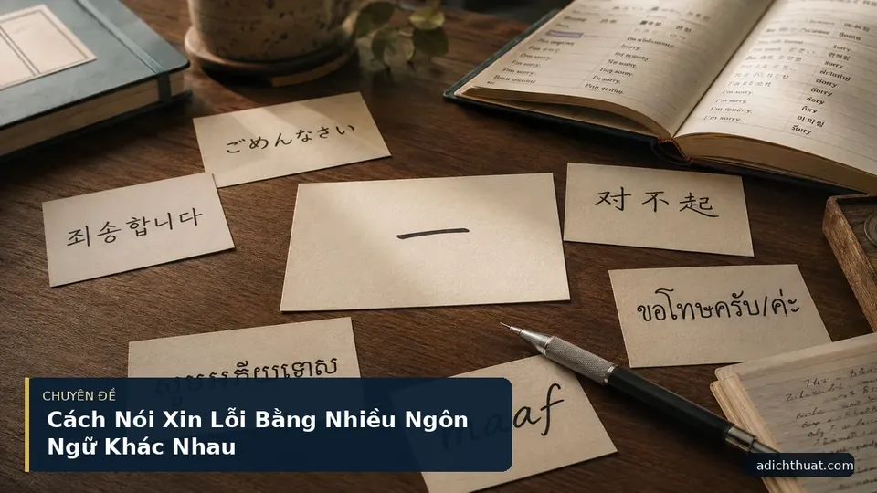 Cách Nói Xin Lỗi Bằng Nhiều Ngôn Ngữ Khác Nhau