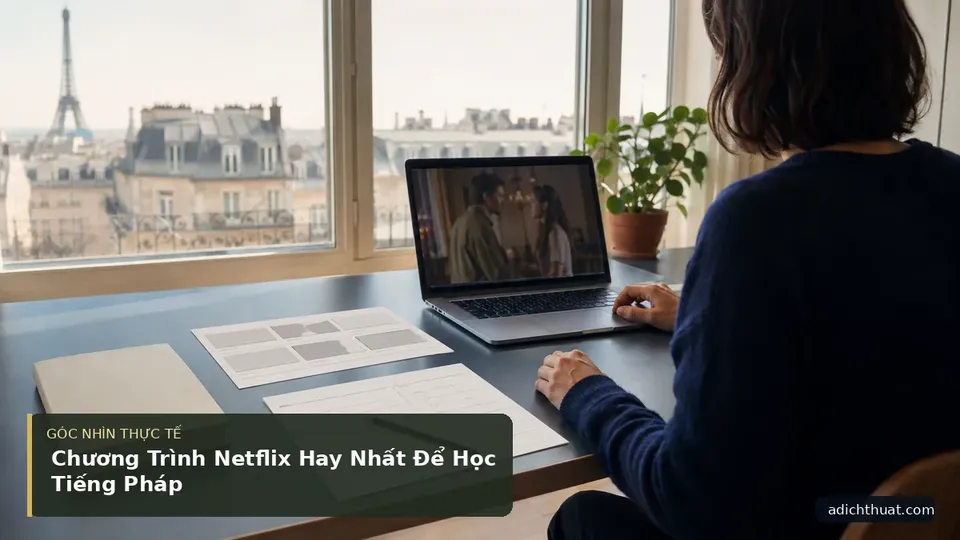 Chi tiết minh họa dịch thuật trong bài Chương Trình Netflix Hay Nhất Để Học Tiếng Pháp