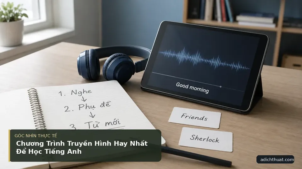 Chi tiết minh họa dịch thuật trong bài Chương Trình Truyền Hình Hay Nhất Để Học Tiếng Anh