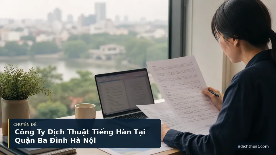 Công Ty Dịch Thuật Tiếng Hàn Tại Quận Ba Đình Hà Nội