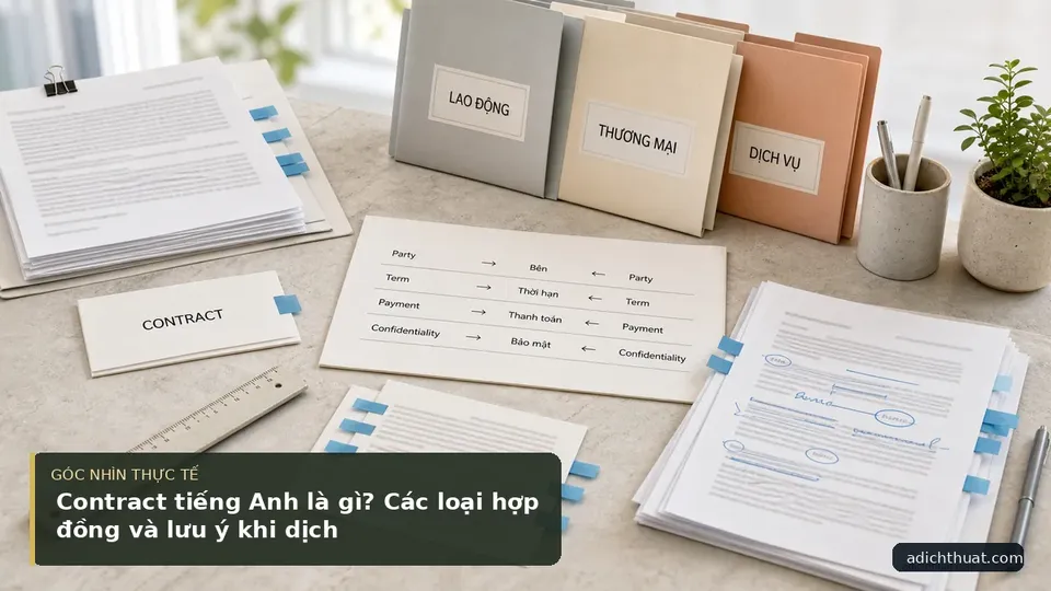Chi tiết minh họa dịch thuật trong bài Contract tiếng Anh là gì? Các loại hợp đồng và lưu ý khi dịch