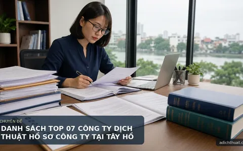 DANH SÁCH TOP 07 CÔNG TY DỊCH THUẬT HỒ SƠ CÔNG TY TẠI TÂY HỒ