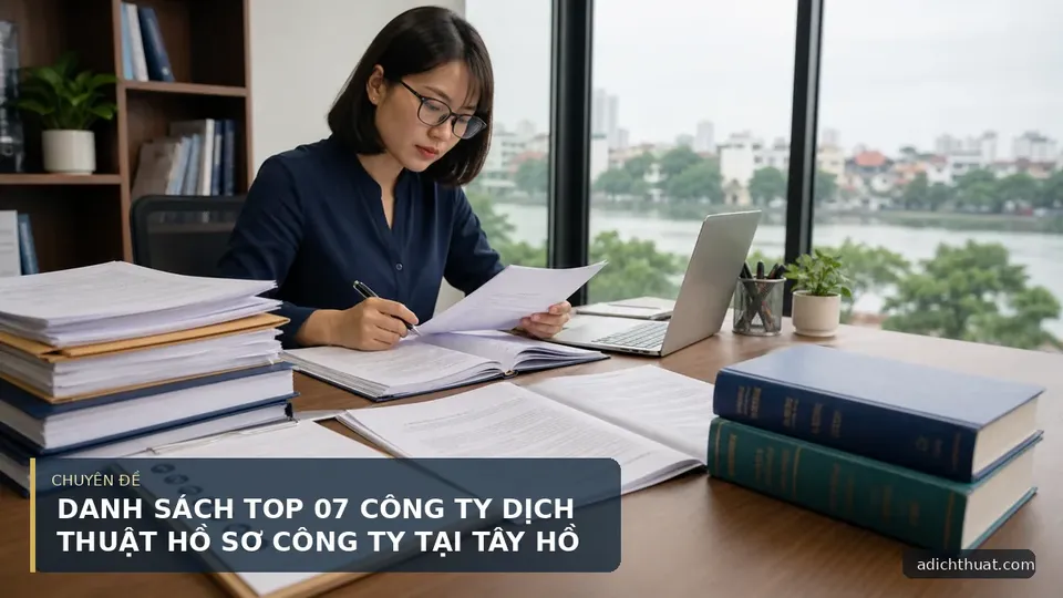 DANH SÁCH TOP 07 CÔNG TY DỊCH THUẬT HỒ SƠ CÔNG TY TẠI TÂY HỒ