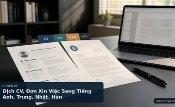 Dịch CV, Đơn Xin Việc Sang Tiếng Anh, Trung, Nhật, Hàn