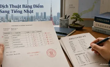 Dịch Thuật Bảng Điểm Sang Tiếng Nhật
