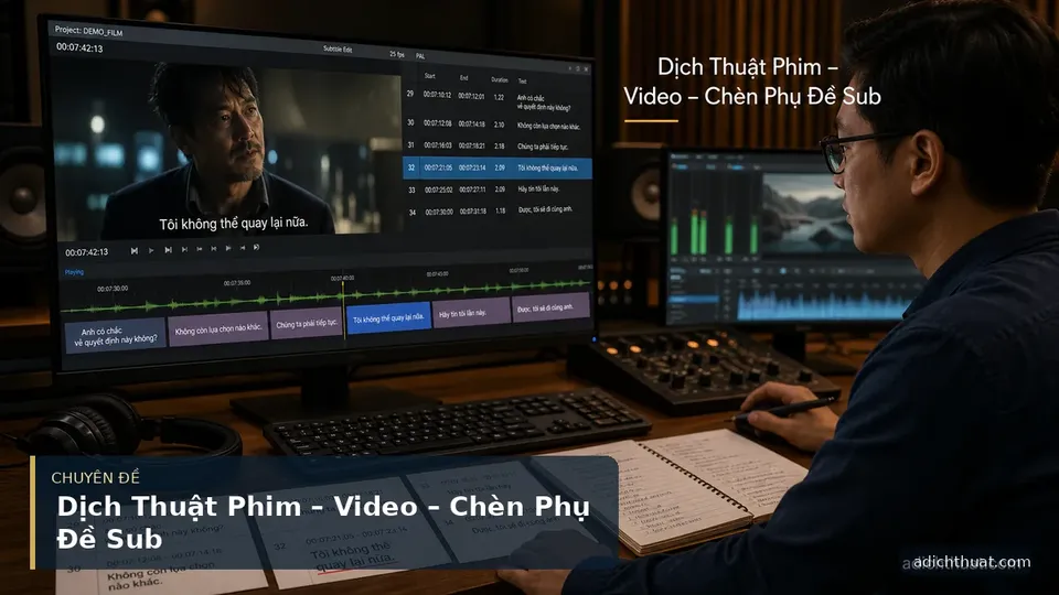 Dịch Thuật Phim – Video – Chèn Phụ Đề Sub