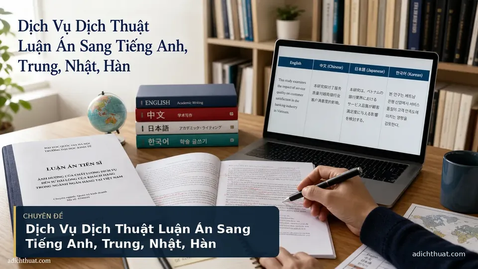 Dịch Vụ Dịch Thuật Luận Án Sang Tiếng Anh, Trung, Nhật, Hàn