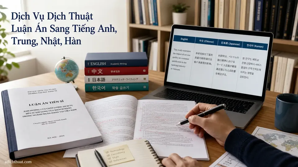 Dịch Vụ Dịch Thuật Luận Án Sang Tiếng Anh, Trung, Nhật, Hàn — hình minh họa dịch thuật