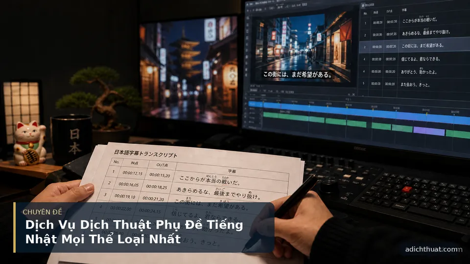 Dịch Vụ Dịch Thuật Phụ Đề Tiếng Nhật Mọi Thể Loại Nhất