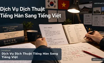 Dịch Vụ Dịch Thuật Tiếng Hàn Sang Tiếng Việt
