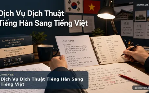 Dịch Vụ Dịch Thuật Tiếng Hàn Sang Tiếng Việt