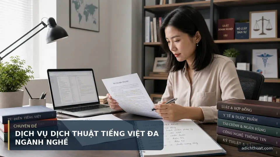 DỊCH VỤ DỊCH THUẬT TIẾNG VIỆT ĐA NGÀNH NGHỀ
