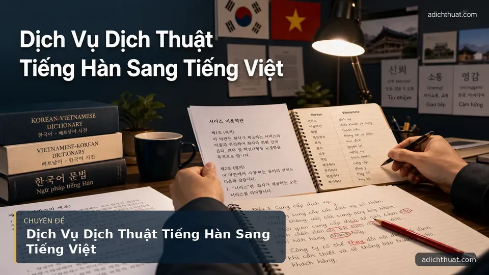 Dịch Vụ Dịch Thuật Tiếng Hàn Sang Tiếng Việt