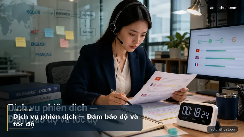 Dịch vụ phiên dịch — Đảm bảo độ và tốc độ