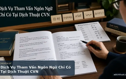 Dịch Vụ Tham Vấn Ngôn Ngữ Chỉ Có Tại Dịch Thuật CVN