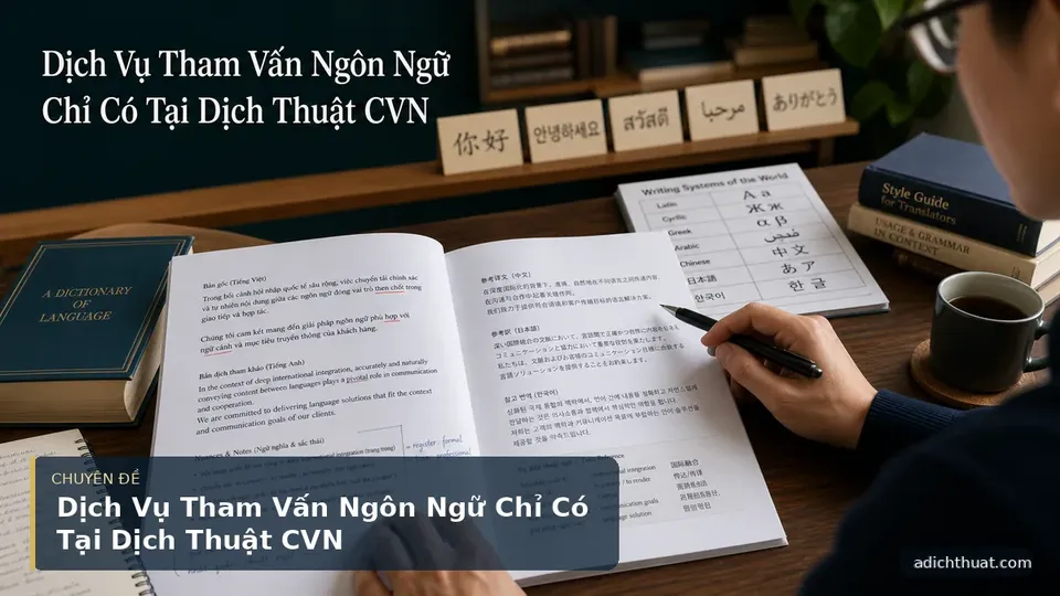 Dịch Vụ Tham Vấn Ngôn Ngữ Chỉ Có Tại Dịch Thuật CVN