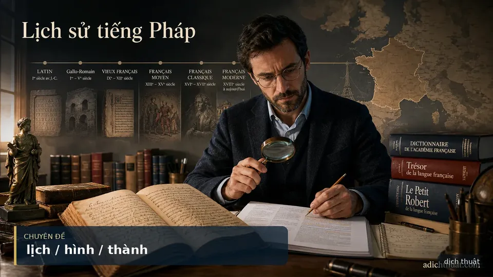 Lịch Sử Hình Thành Và Phát Triển Của Tiếng Pháp — hình minh họa dịch thuật