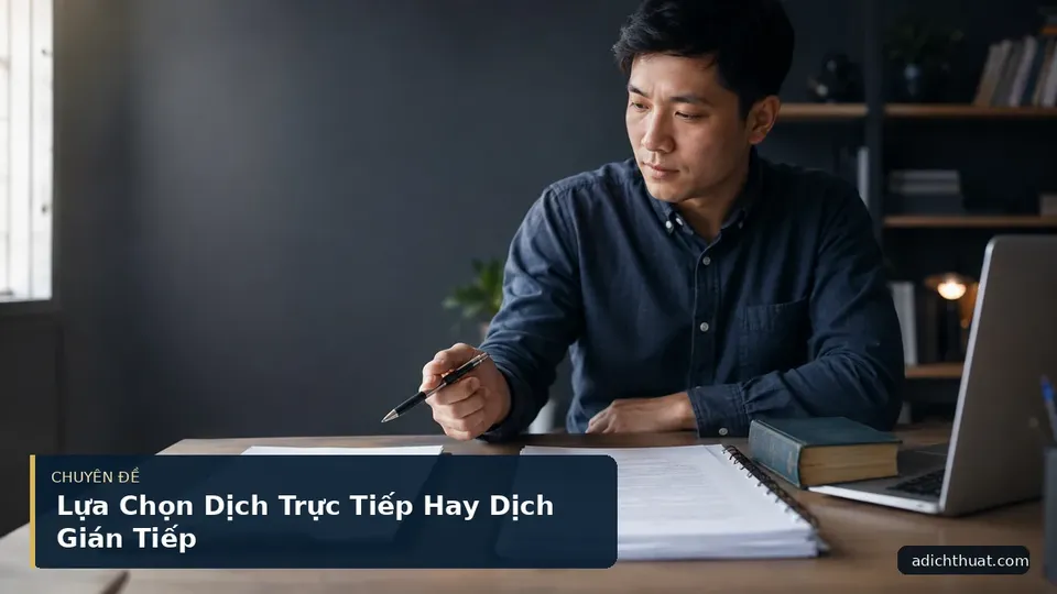 Lựa Chọn Dịch Trực Tiếp Hay Dịch Gián Tiếp