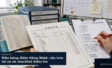 Mẫu bảng điểm tiếng Nhật: cấu trúc hồ sơ và checklist kiểm tra