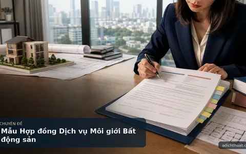 Mẫu Hợp đồng Dịch vụ Môi giới Bất động sản