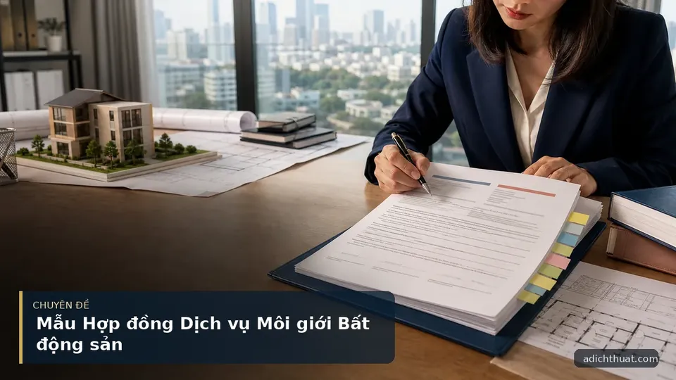 Mẫu Hợp đồng Dịch vụ Môi giới Bất động sản