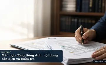 Mẫu hợp đồng tiếng Anh: nội dung cần dịch và kiểm tra