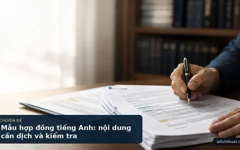 Mẫu hợp đồng tiếng Anh: nội dung cần dịch và kiểm tra