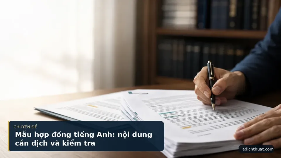 Mẫu hợp đồng tiếng Anh: nội dung cần dịch và kiểm tra