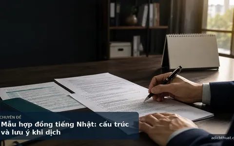 Mẫu hợp đồng tiếng Nhật: cấu trúc và lưu ý khi dịch