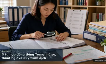 Mẫu hợp đồng tiếng Trung: hồ sơ, thuật ngữ và quy trình dịch
