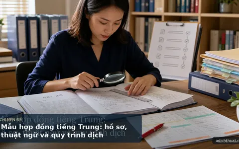 Mẫu hợp đồng tiếng Trung: hồ sơ, thuật ngữ và quy trình dịch