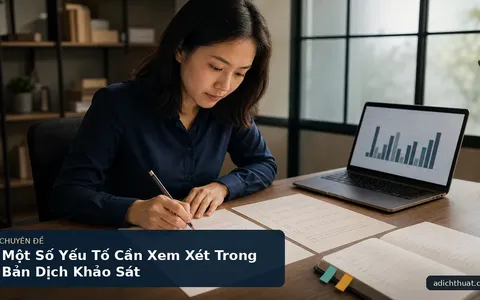 Một Số Yếu Tố Cần Xem Xét Trong Bản Dịch Khảo Sát