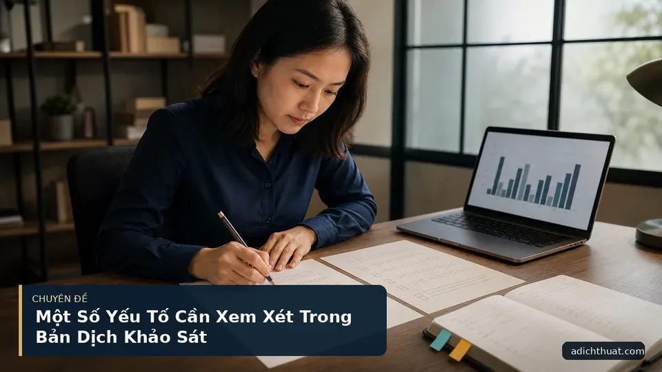 Một Số Yếu Tố Cần Xem Xét Trong Bản Dịch Khảo Sát