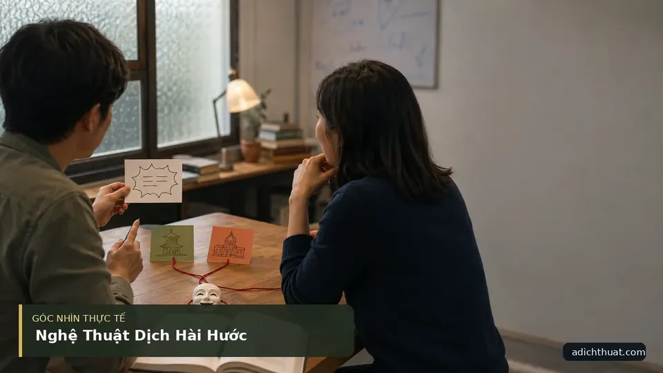 Chi tiết minh họa dịch thuật trong bài Nghệ Thuật Dịch Hài Hước