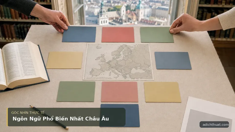 Chi tiết minh họa dịch thuật trong bài Ngôn Ngữ Phổ Biến Nhất Châu Âu