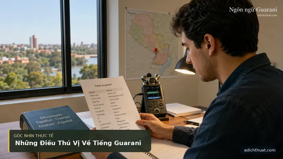 Chi tiết minh họa dịch thuật trong bài Những Điều Thú Vị Về Tiếng Guarani