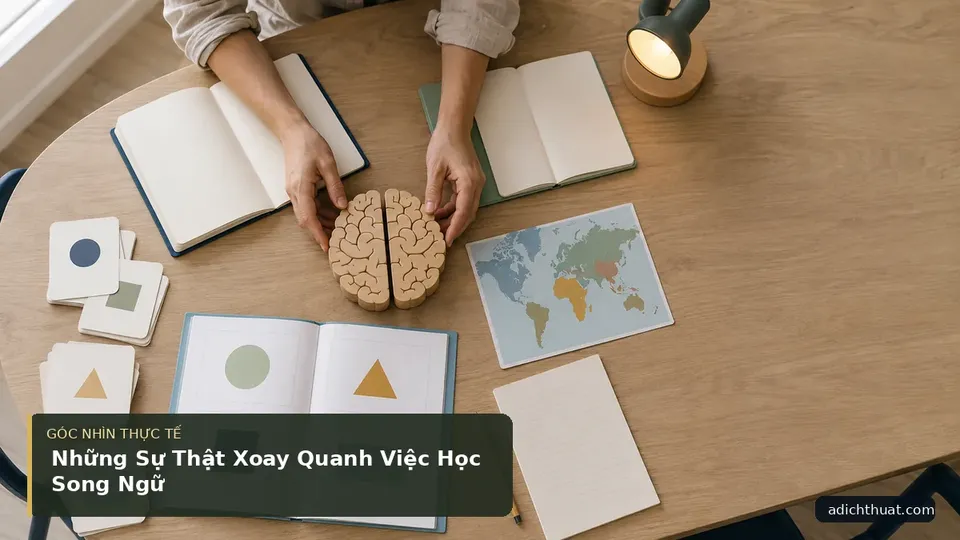 Chi tiết minh họa dịch thuật trong bài Những Sự Thật Xoay Quanh Việc Học Song Ngữ