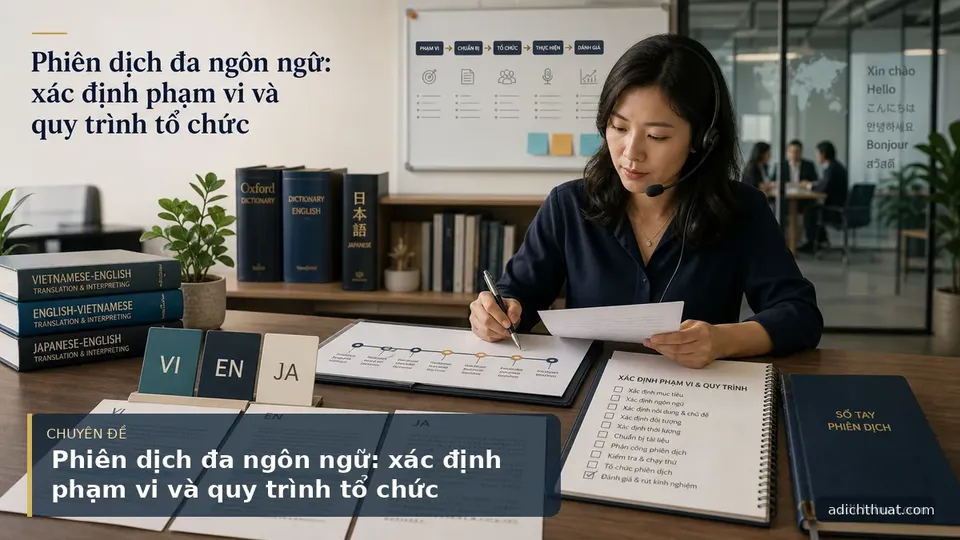 Phiên dịch đa ngôn ngữ: xác định phạm vi và quy trình tổ chức