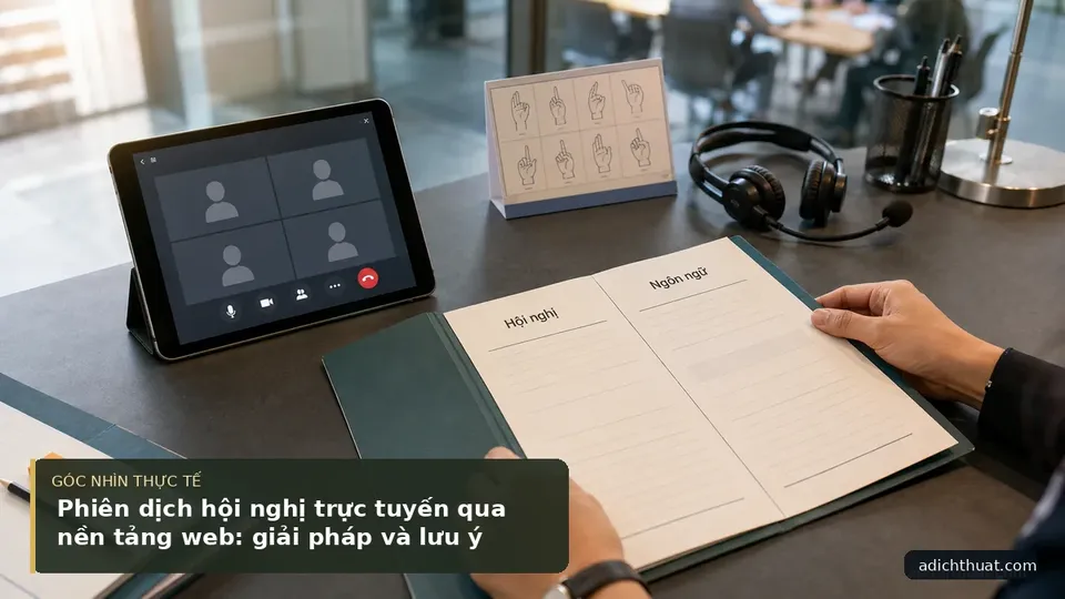 Chi tiết minh họa dịch thuật trong bài Phiên dịch hội nghị trực tuyến qua nền tảng web: giải pháp và lưu ý