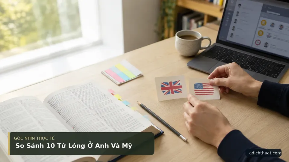 Chi tiết minh họa dịch thuật trong bài So Sánh 10 Từ Lóng Ở Anh Và Mỹ