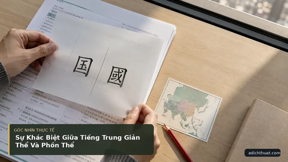 Chi tiết minh họa dịch thuật trong bài Sự Khác Biệt Giữa Tiếng Trung Giản Thể Và Phồn Thể