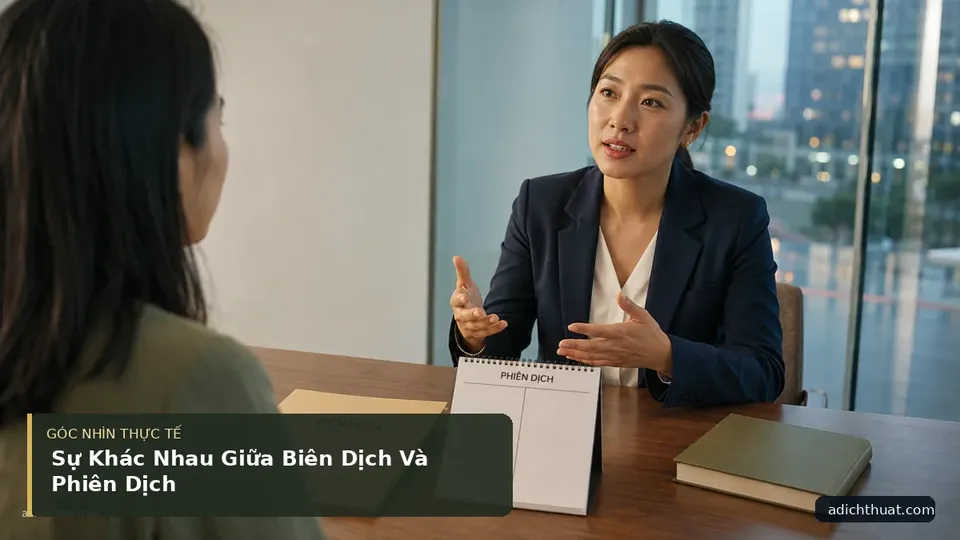 Chi tiết minh họa dịch thuật trong bài Sự Khác Nhau Giữa Biên Dịch Và Phiên Dịch