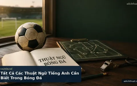 Tất Cả Các Thuật Ngữ Tiếng Anh Cần Biết Trong Bóng Đá