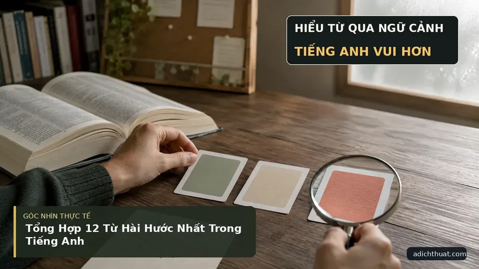 Chi tiết minh họa dịch thuật trong bài Tổng Hợp 12 Từ Hài Hước Nhất Trong Tiếng Anh