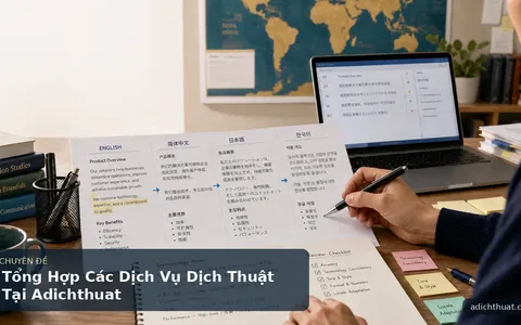 Tổng Hợp Các Dịch Vụ Dịch Thuật Tại Adichthuat